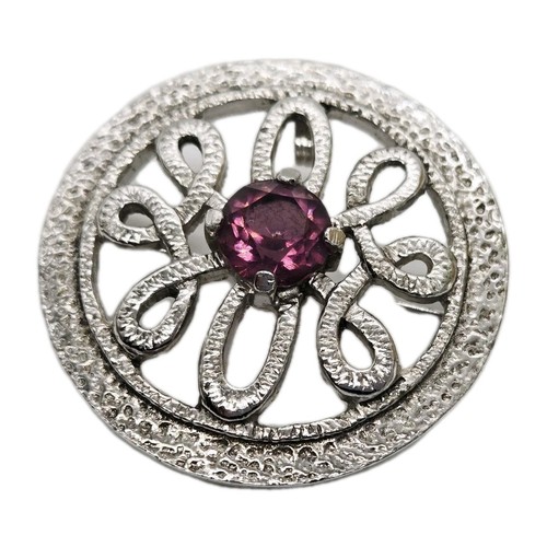 Modernist brooch pin purple - modernist,