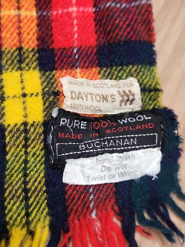 Vintage scarf 100 wool made - scarf, 100%