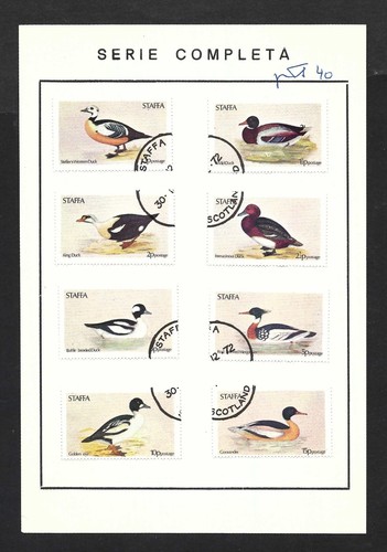 Eight duck poster stamps - eight, (8)