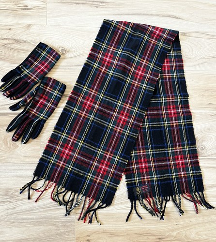 100 lambswool plaid - scarf, &