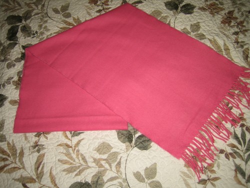 Pink cashmere muffler wrap - pink, muffler/wrap