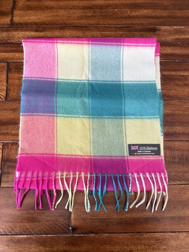 100 cashmere scarf colorful - scarf,