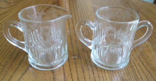 Pressed etched glass elegant - pressed,